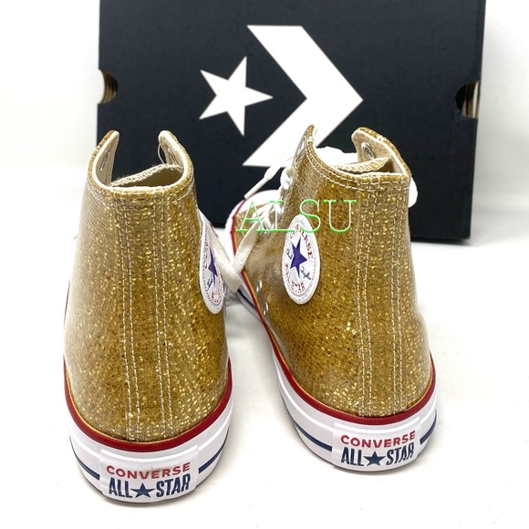 Converse Ctas High Top Gold Kids Sneakers - Picture 8 of 10